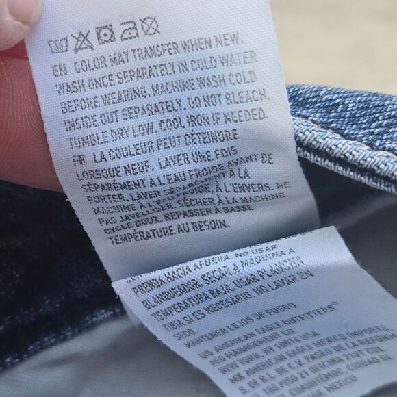 American Eagle Relaxed Straight Men's Denim Jeans Hemmed Short 40 X 25.5" - Picture 9 of 11